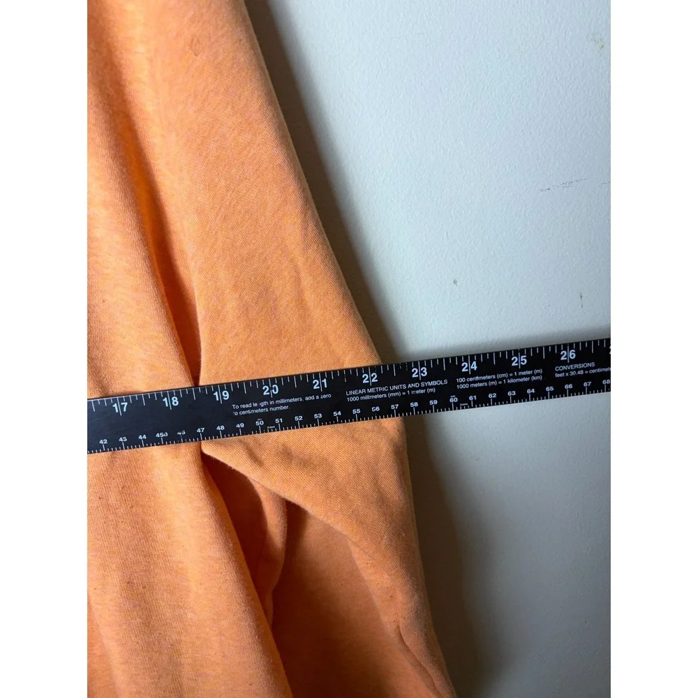 Nike Sweatshirt Womens 2X Orange Logo Front Pullover 80% Cotton